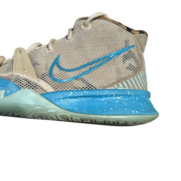 NIKE KYRIE 7 (GS) "RIPPLE" GRAIN BROWN-AQUAMARI SZ 5.5Y CT4080-207 - Picture 3 of 11